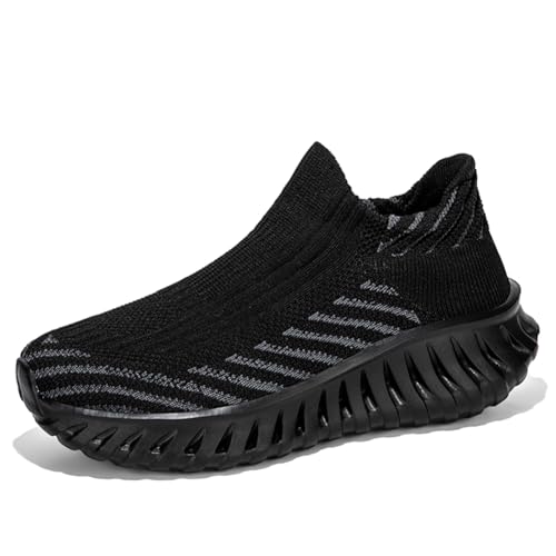 Sneaker Herren Damen Turnschuhe Laufschuhe Sportschuhe Joggingschuhe Running Schuhe Walkingschuhe Outdoor Straßenlaufschuhe Luftpolster Atmungsaktiv Schwarz EU 38 von Ouoruee