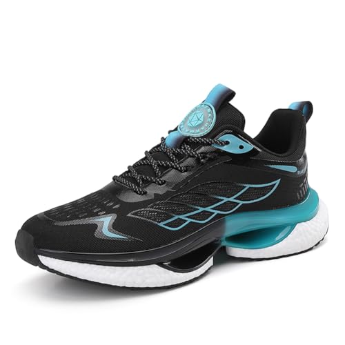 Sneaker Herren Damen Turnschuhe Laufschuhe Sportschuhe Joggingschuhe Running Schuhe Walkingschuhe Outdoor Straßenlaufschuhe Luftpolster Atmungsaktiv Schwarz EU 41 von Ouoruee