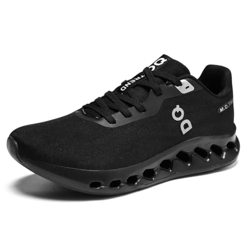 Sneaker Herren Damen Turnschuhe Laufschuhe Sportschuhe Joggingschuhe Running Schuhe Walkingschuhe Outdoor Straßenlaufschuhe Luftpolster Atmungsaktiv Schwarz EU 41 von Ouoruee