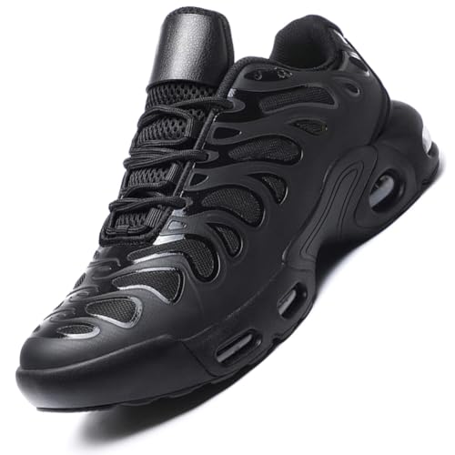 Sneaker Herren Damen Turnschuhe Laufschuhe Sportschuhe Joggingschuhe Running Schuhe Walkingschuhe Outdoor Straßenlaufschuhe Luftpolster Atmungsaktiv Schwarz EU 41 von Ouoruee