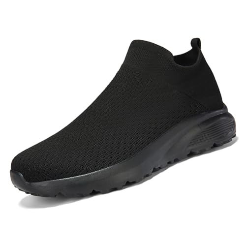 Sneaker Herren Damen Turnschuhe Laufschuhe Sportschuhe Joggingschuhe Running Schuhe Walkingschuhe Outdoor Straßenlaufschuhe Luftpolster Atmungsaktiv Schwarz EU 42 von Ouoruee