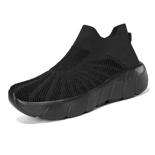 Sneaker Herren Damen Turnschuhe Laufschuhe Sportschuhe Joggingschuhe Running Schuhe Walkingschuhe Outdoor Straßenlaufschuhe Luftpolster Atmungsaktiv Schwarz EU 42 von Ouoruee