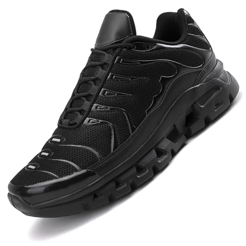 Sneaker Herren Damen Turnschuhe Laufschuhe Sportschuhe Joggingschuhe Running Schuhe Walkingschuhe Outdoor Straßenlaufschuhe Luftpolster Atmungsaktiv Schwarz EU 43 von Ouoruee