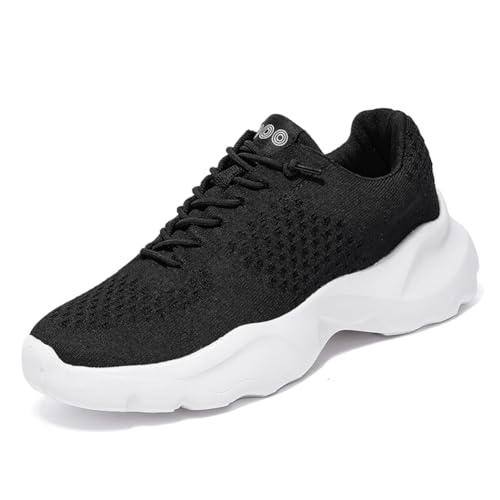 Sneaker Herren Damen Turnschuhe Laufschuhe Sportschuhe Joggingschuhe Running Schuhe Walkingschuhe Outdoor Straßenlaufschuhe Luftpolster Atmungsaktiv Schwarz-Weiß EU 37 von Ouoruee