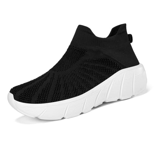 Sneaker Herren Damen Turnschuhe Laufschuhe Sportschuhe Joggingschuhe Running Schuhe Walkingschuhe Outdoor Straßenlaufschuhe Luftpolster Atmungsaktiv Schwarz-Weiß EU 40 von Ouoruee