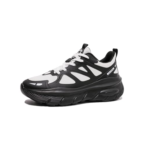 Sneaker Herren Damen Turnschuhe Laufschuhe Sportschuhe Joggingschuhe Running Schuhe Walkingschuhe Outdoor Straßenlaufschuhe Luftpolster Atmungsaktiv Schwarz und Weiß EU 42 von Ouoruee