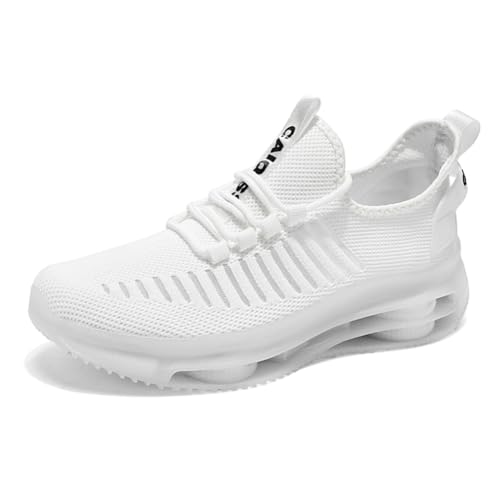 Sneaker Herren Damen Turnschuhe Laufschuhe Sportschuhe Joggingschuhe Running Schuhe Walkingschuhe Outdoor Straßenlaufschuhe Luftpolster Atmungsaktiv Weiß EU 43 von Ouoruee