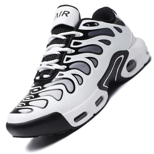 Sneaker Herren Damen Turnschuhe Laufschuhe Sportschuhe Joggingschuhe Running Schuhe Walkingschuhe Outdoor Straßenlaufschuhe Luftpolster Atmungsaktiv Weiß EU 43 von Ouoruee