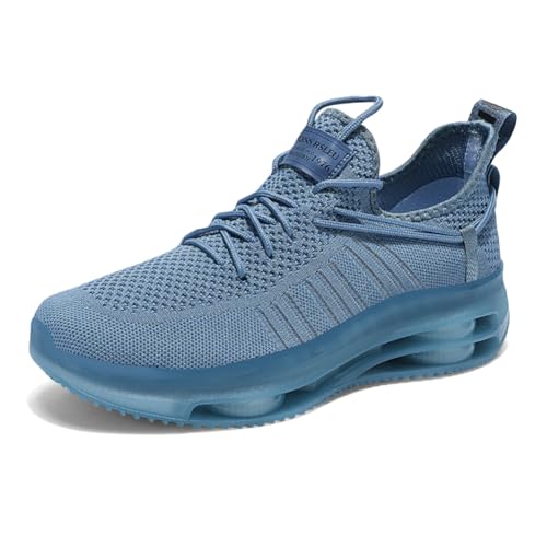 Sneaker Herren Damen Turnschuhe Laufschuhe Sportschuhe Joggingschuhe Running Schuhe Walkingschuhe Outdoor Straßenlaufschuhe Luftpolster Atmungsaktiv blau EU 43 von Ouoruee