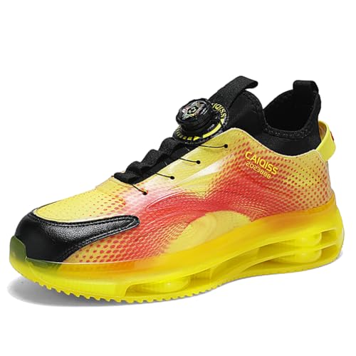 Sneaker Herren Damen Turnschuhe Laufschuhe Sportschuhe Joggingschuhe Running Schuhe Walkingschuhe Outdoor Straßenlaufschuhe Luftpolster Atmungsaktiv gelb EU 39 von Ouoruee