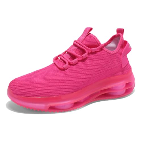 Sneaker Herren Damen Turnschuhe Laufschuhe Sportschuhe Joggingschuhe Running Schuhe Walkingschuhe Outdoor Straßenlaufschuhe Luftpolster Atmungsaktiv rot EU 40 von Ouoruee
