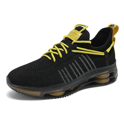 Sneaker Herren Damen Turnschuhe Laufschuhe Sportschuhe Joggingschuhe Running Schuhe Walkingschuhe Outdoor Straßenlaufschuhe Luftpolster Atmungsaktiv schwarz EU 40 von Ouoruee