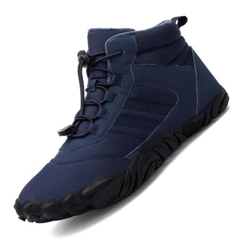 Winterschuhe Herren Wasserdicht Warm Gefüttert Schneestiefel rutschfest Winterstiefel Damen Wanderschuhe Trekkingschuhe Arbeiten Ski Angeln Outdoor Schuhe Herren DBlau EU 46 von Ouoruee