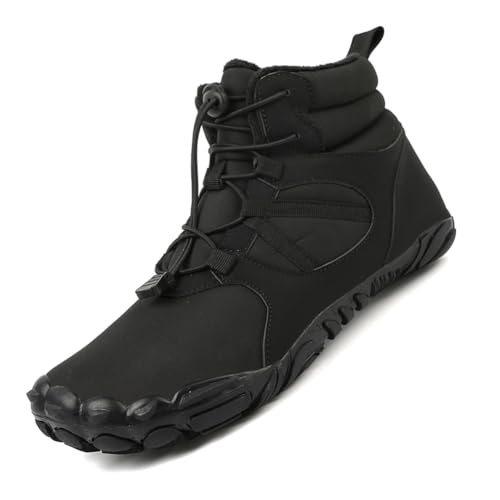 Winterschuhe Herren Wasserdicht Warm Gefüttert Schneestiefel rutschfest Winterstiefel Damen Wanderschuhe Trekkingschuhe Arbeiten Ski Angeln Outdoor Schuhe Herren Schwarz EU 38 von Ouoruee