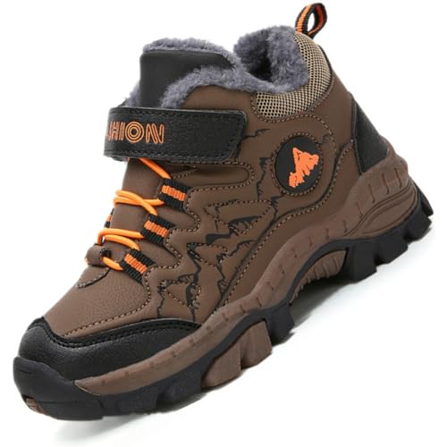 Winterschuhe Jungen Wanderschuhe Schneestiefel Jungen Trekkingschuhe Kinder Warm Wanderstiefel für Warme Gefütterte Winterstiefel Outdoor Baumwollschuhe Braun EU 34 Winterschuhe Jungen Wanderschuhe Schneestiefel Jungen Trekkingschuhe Kinder Warm Wanderstiefel für Warme Gefütterte Winterstiefel Outdoor Baumwollschuhe Braun EU 34 von Ouoruee