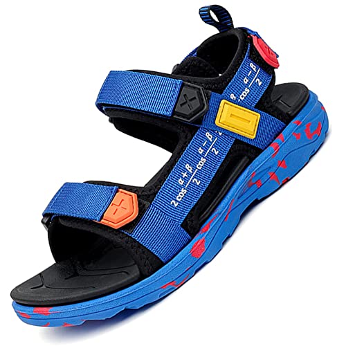 kinder Sommerschuhe sandalen für Jungen und Mädchen Outdoor Trekking,Blau,34 EU von Ouoruee