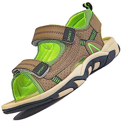 kinder Sommerschuhe sandalen für Jungen und Mädchen Outdoor Trekking,Grün,38 EU von Ouoruee