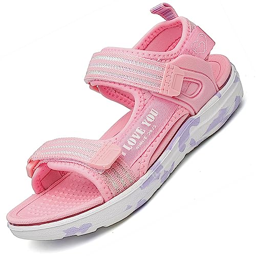 kinder Sommerschuhe sandalen für Jungen und Mädchen Outdoor Trekking,Rosa,38EU von Ouoruee