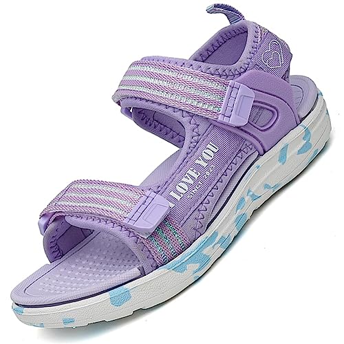 kinder Sommerschuhe sandalen für Jungen und Mädchen Outdoor Trekking,Violett,28 EU von Ouoruee