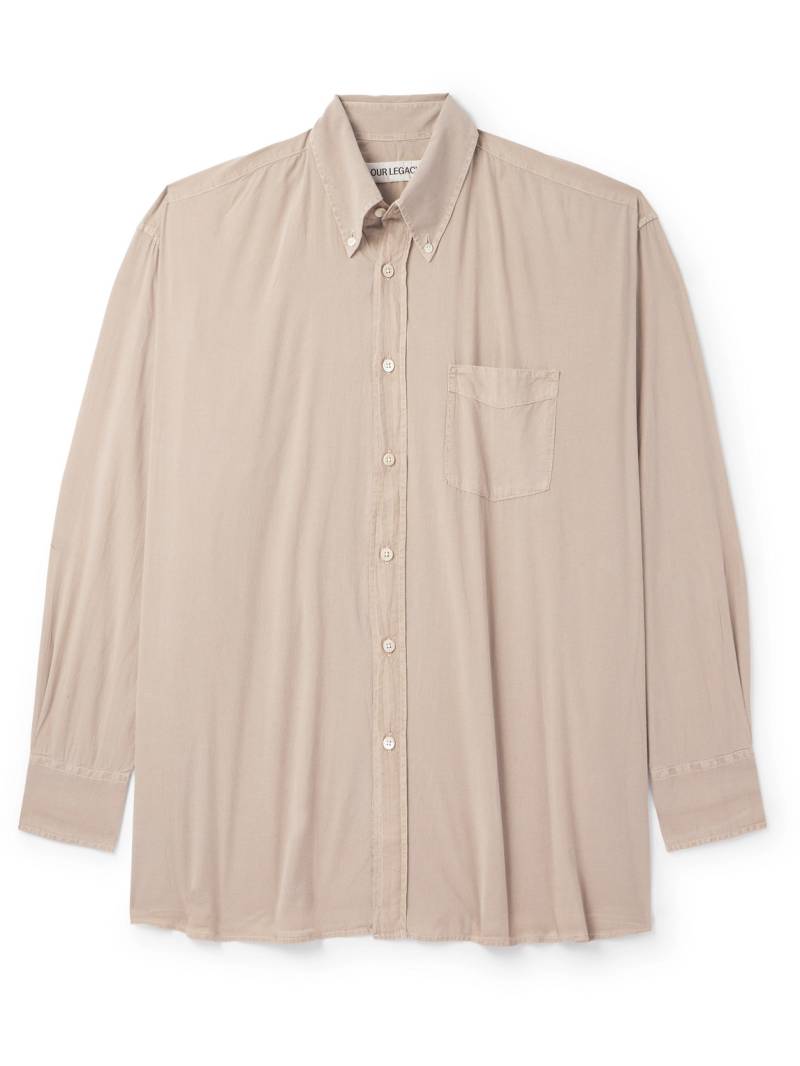 Our Legacy - Borrowed Button-Down Collar Cotton-Voile Shirt - Men - Neutrals - IT 50 von Our Legacy