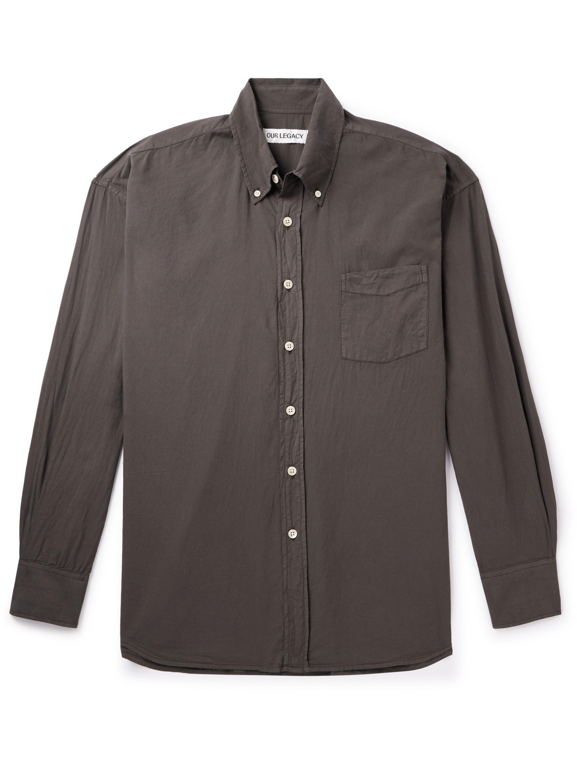 Our Legacy - Borrowed Button-Down Collar Oversized Cotton-Voile Shirt - Men - Brown - IT 48 von Our Legacy