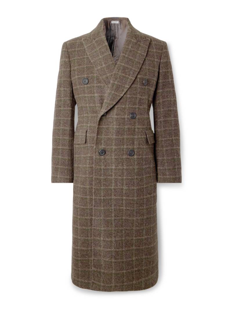 Our Legacy - Double-Breasted Checked Boiled-Wool Coat - Men - Brown - IT 52 von Our Legacy