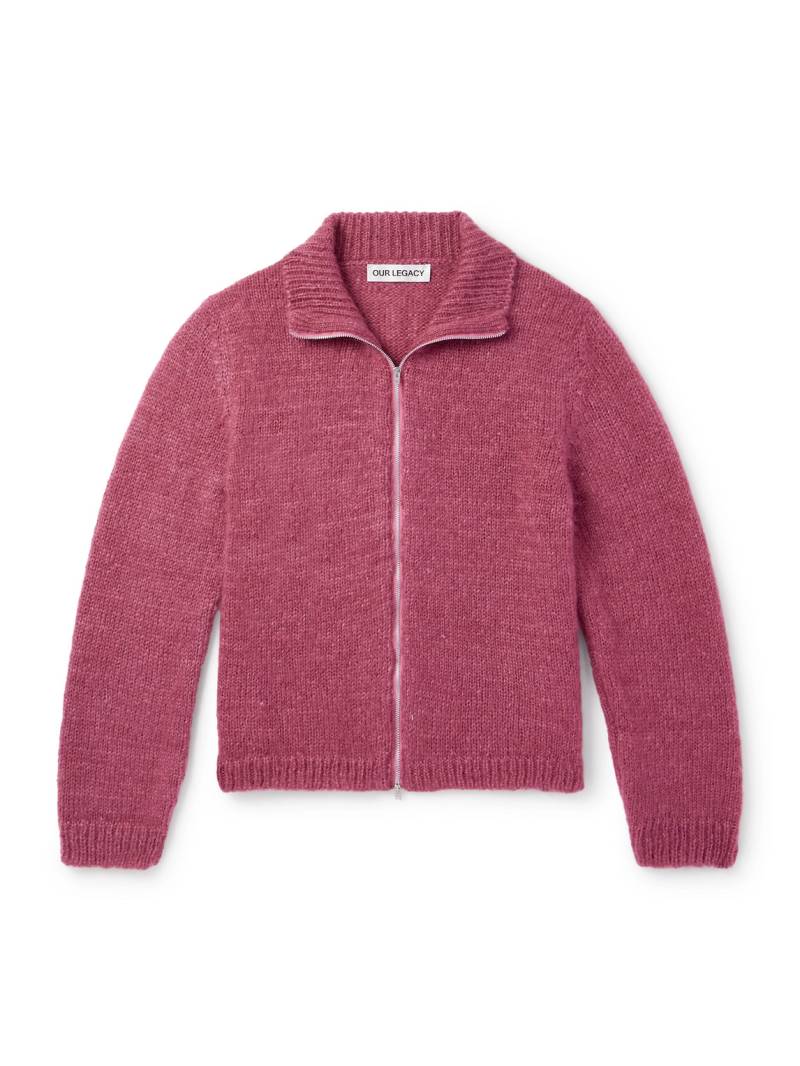 Our Legacy - Float Mohair and Silk-Blend Zip-Up Cardigan - Men - Red - IT 48 von Our Legacy