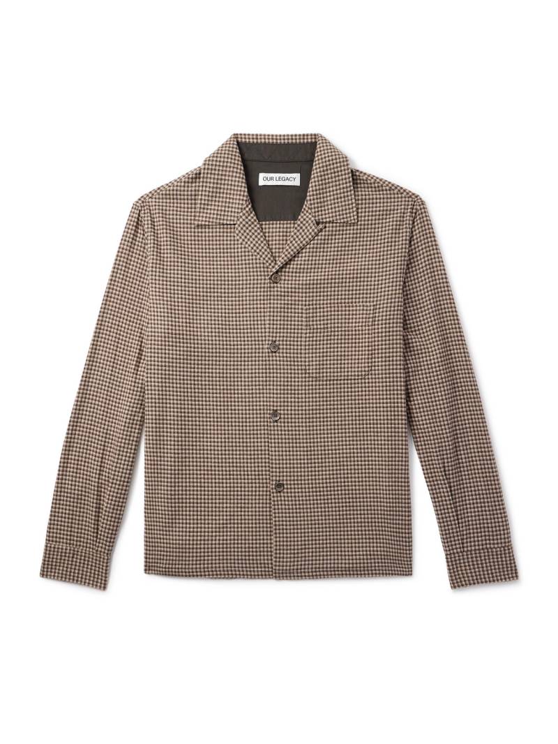 Our Legacy - Huesen Checked Cotton-Blend Flannel Shirt - Men - Neutrals - IT 50 von Our Legacy