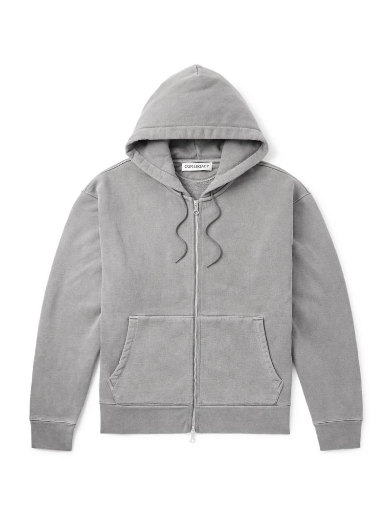 Our Legacy - Rascal Cotton-Jersey Zip-Up Hoodie - Men - Gray - IT 48 von Our Legacy