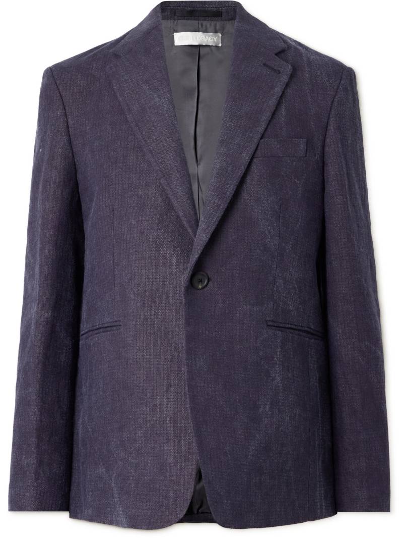Our Legacy - Shinjuku Oversized Textured-Linen Blazer - Men - Blue - IT 50 von Our Legacy