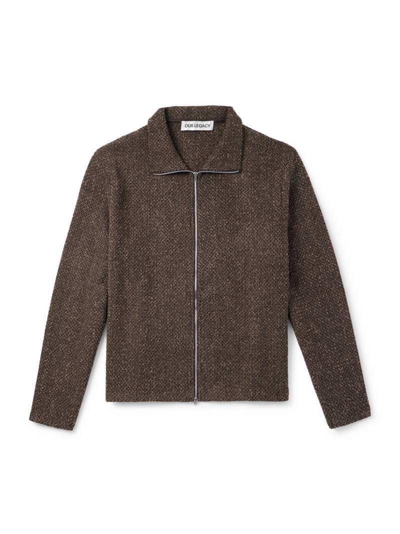Our Legacy - Shrunken Bouclé Zip-Up Sweater - Men - Brown - IT 52 von Our Legacy