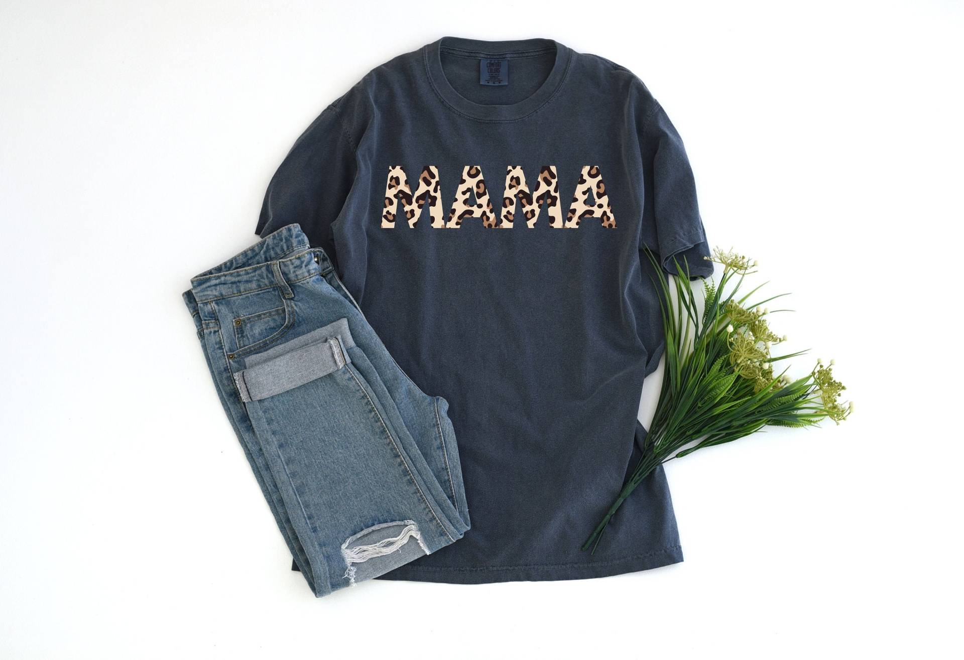 Leopard Mama Shirt, Trendige T-Shirt, Neue Geschenk, Süße T Frauen Bequem Grafik Tier Druck, Siebdruck, Leben von Our5loves