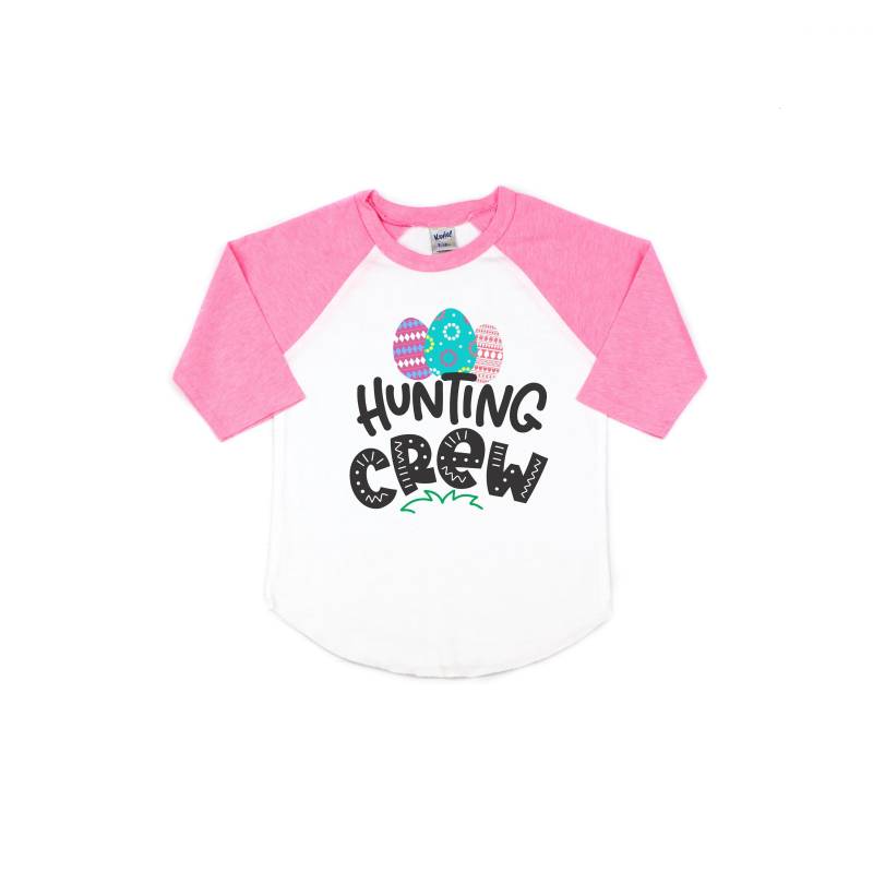 Mädchen Osterei Jagd Crew Shirt - Rosa Ostern Junge Zwillinge T-Shirt Outfit von Our5loves