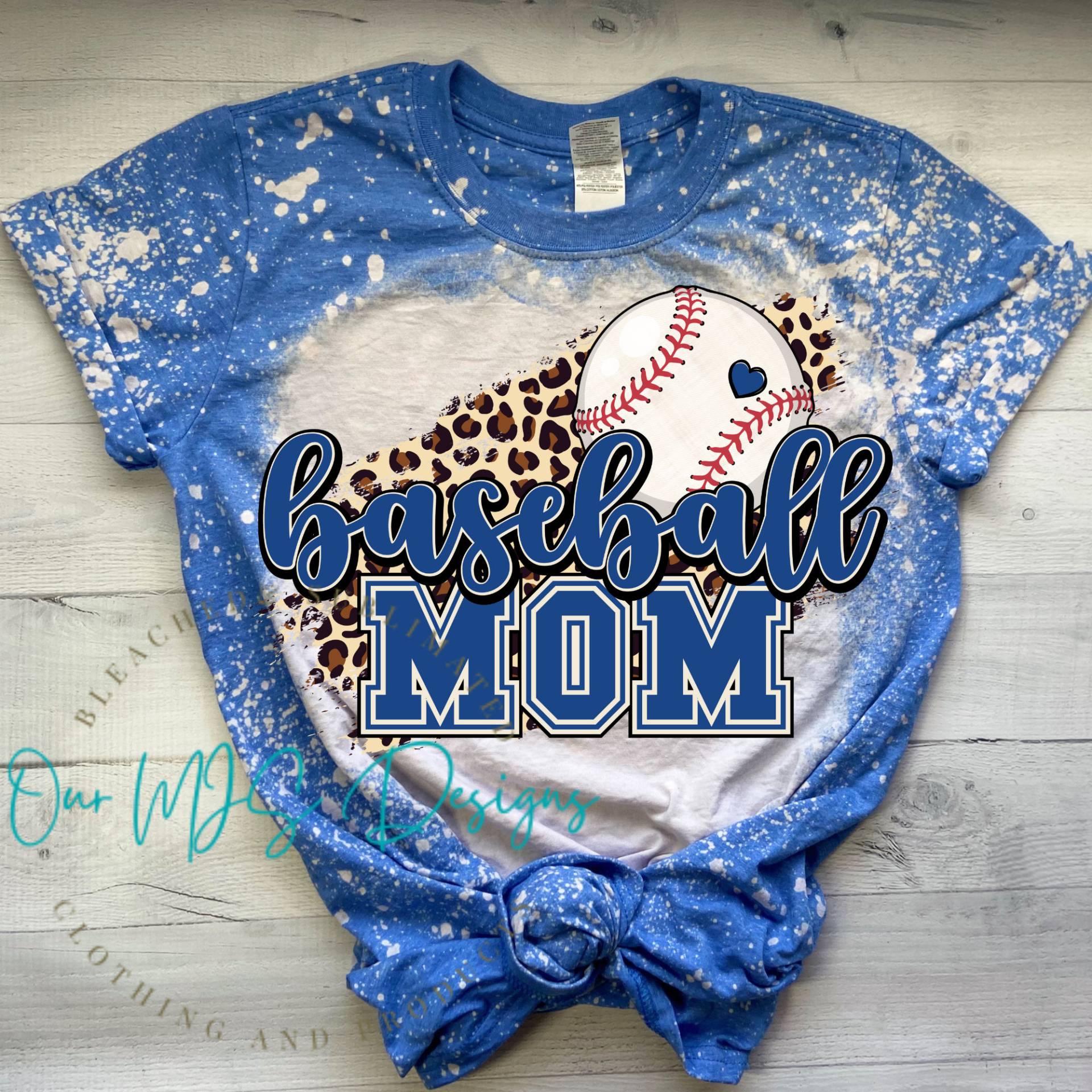 Baseball Mama Gebleichtes T-Shirt, Sweatshirt, Jugend Shirt, Team Geschenk, T-Shirt von OurMJsDesigns