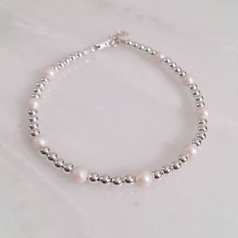 Swarovski Perlen Schüttgut Sterling Silber Perlenarmband, Armband, Juni Geburtsstein Swarovski Perlen Schüttgut Sterling Silber Perlenarmband, Armband, Juni Geburtsstein von OurWholeHeart