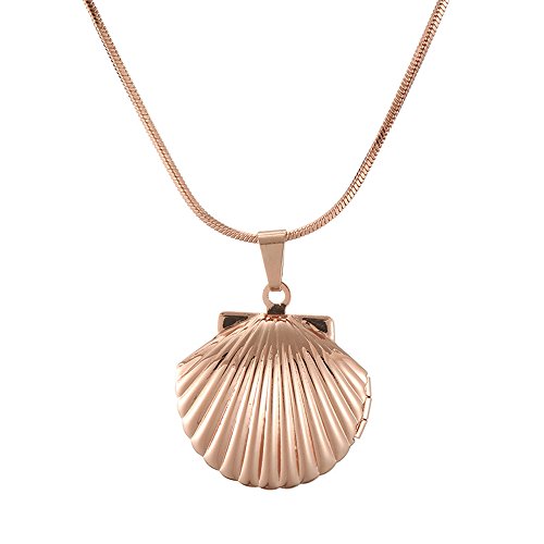 Ouran Fashion Choker Halskette für Frauen, Shining Sea Shell Anhänger Halskette Mädchen Kette Halskette Beach Medaillon Halskette für Paare (Roségold) von Ouran