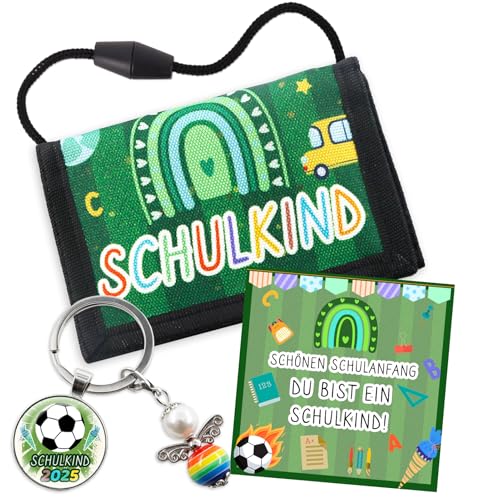 Ourdort Brustbeutel Kinder, Geldbeutel Kinder, mit Umhängeband+Schlüsselanhänger+Karten, Portemonnaie für Geldbeutel Jungen Mädchen, Einschulung Jungen Geschenk, Geburtstag Geschenk von Ourdort