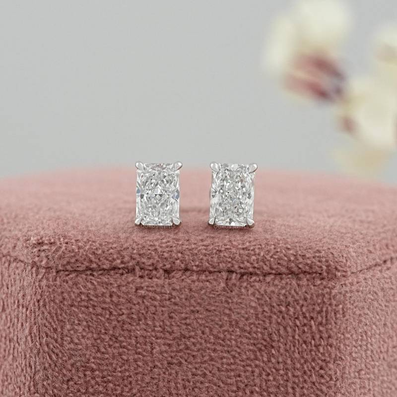 0, 25 Bis 6, 00 Tcw Radiant Lab Diamant Ohrstecker, Handgemachte Minimalist Ohrringe, Braut Ohrring Geschenk, Cvd Solitär Ohrstecker Für Sie von OurosJewelsLlc