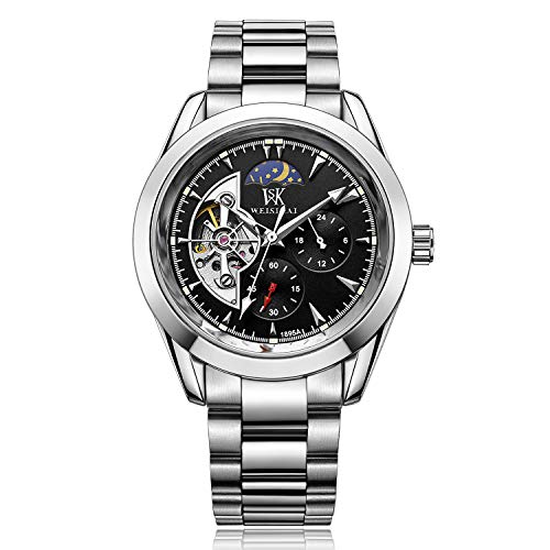 Ourui Smartwatches,Tourbillon Automatic Mechanical Watch Business wasserdichte Sternuhr, Naturschwarz Ourui Smartwatches,Tourbillon Automatic Mechanical Watch Business wasserdichte Sternuhr, Naturschwarz von Ourui