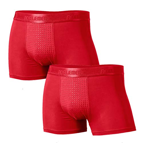 Ouruikia Boxershorts Herren Magnetische BoxerSlips Funktionelle Unterhosen Männer Modal Atmungsaktiv Unterwäsche, 2er Pack, Rot, L Ouruikia Boxershorts Herren Magnetische BoxerSlips Funktionelle Unterhosen Männer Modal Atmungsaktiv Unterwäsche, 2er Pack, Rot, L von Ouruikia