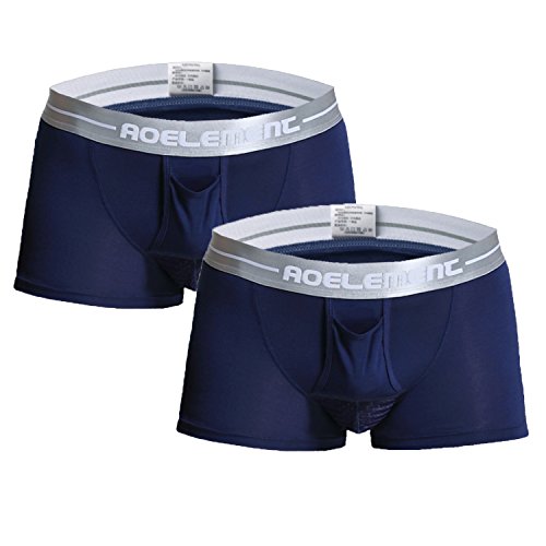 Ouruikia Herren Boxershorts Atmungsaktiv Boxershorts Unterwäsche Weich mit funktionalem Eröffnung, für Herren, 2er Pack blau, L Ouruikia Herren Boxershorts Atmungsaktiv Boxershorts Unterwäsche Weich mit funktionalem Eröffnung, für Herren, 2er Pack blau, L von Ouruikia