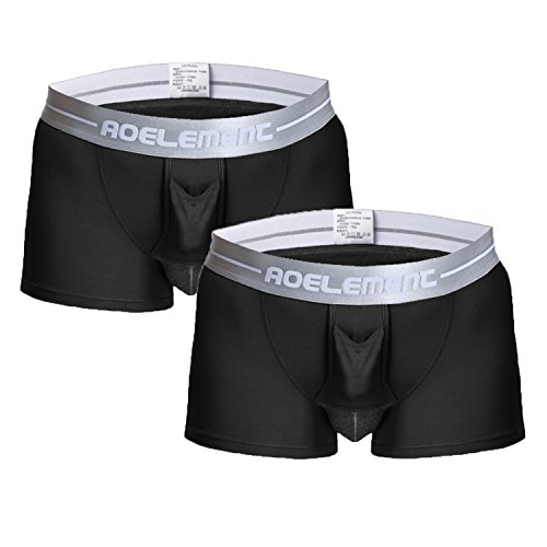 Ouruikia Herren Boxershorts Atmungsaktiv Boxershorts Unterwäsche Weich mit funktionalem Eröffnung, für Herren, 2er Pack schwarz, M Ouruikia Herren Boxershorts Atmungsaktiv Boxershorts Unterwäsche Weich mit funktionalem Eröffnung, für Herren, 2er Pack schwarz, M von Ouruikia