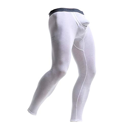 Ouruikia Herren Thermounterwäsche Thermo Unterhose Warme Herren Lange Unterhose Long Johns Thermohose Weiß, Groß von Ouruikia