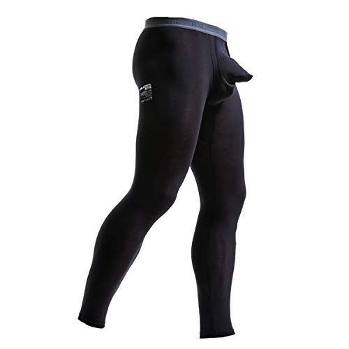 Ouruikia Herren Thermounterwäsche Thermo Unterhose Warme Herren Lange Unterhose Long Johns Thermohose schwarz, Groß von Ouruikia