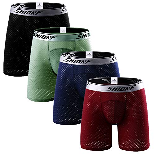 Ouruikia Herren Unterwäsche Sport Unterhosen Männer Elastisch Boxershorts Schnelltrocknend Atmungsaktiv Bequem Unterwäsche L Mehrfarbig von Ouruikia