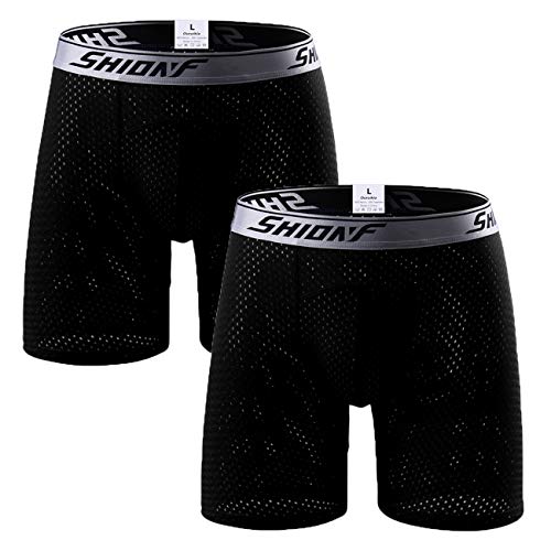 Ouruikia Herren Unterwäsche Sport Unterhosen Männer Elastisch Boxershorts Schnelltrocknend Atmungsaktiv Bequem Unterwäsche XXL Schwarz von Ouruikia