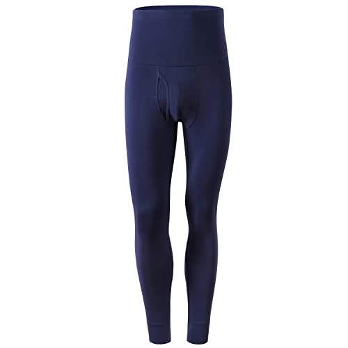 Ouruikia Thermounterwäsche Herren Hohe Taille Lange Thermohosen Hält Warm Winter Kälteschutz Thermowäsche Baselayer, Blau, M von Ouruikia