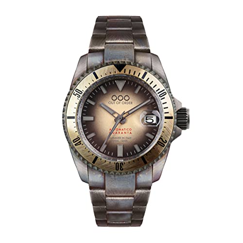 Out of Order AUTOMATIK QUARANTA Edelstahl Datum Bronze Vintage Unisex Uhr von Out of Order