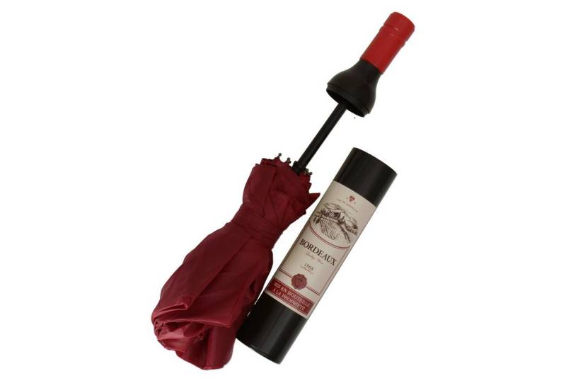 Out of the Blue Taschenregenschirm Weinflasche Regenschirm von Out of the Blue