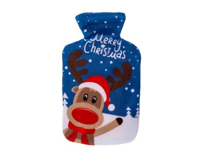 Out of the Blue Wärmflasche Handwärmer, Wärmflasche mit Fleeceüberzug - merry christmas von Out of the Blue